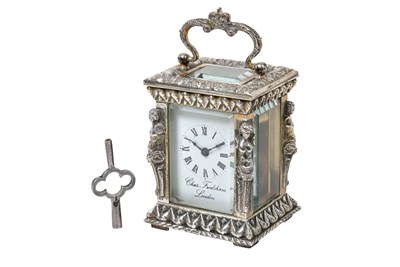 Lot 2578 - An Elizabeth II Silver-Cased Carriage Timepiece