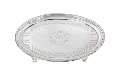 Lot 2431 - A George III Provincial Silver Teapot-Stand