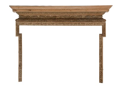 Lot 606 - A George III-Style Carved Pine Fire Surround,...