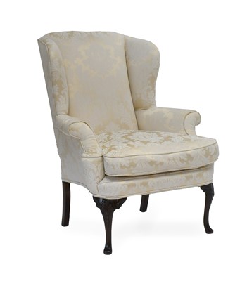 Lot 595 - A George III-Style Wing-Back Armchair, early...