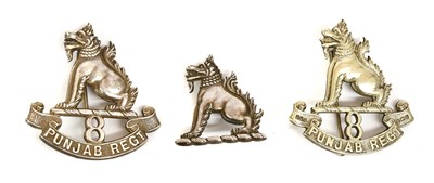 Lot 134 - Two Officer's Silver Pagri/Cap Badges to 8th...
