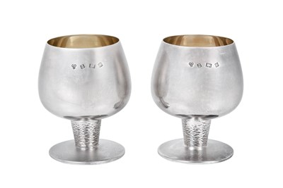 Lot 2576 - A Pair of Elizabeth II Silver Goblets