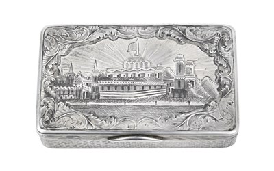 Lot 2514 - A Russian Silver and Niello Snuff-Box