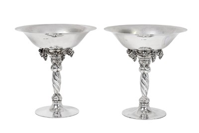 Lot 2531 - A Matched Pair of Danish Silver Dessert-Stands