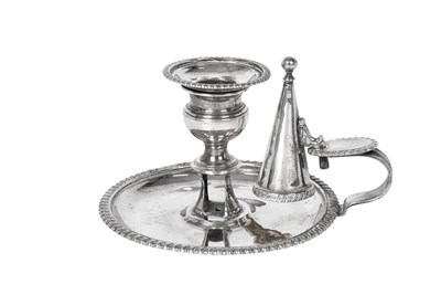 Lot 2445 - A George III Silver Chamber-Candlestick