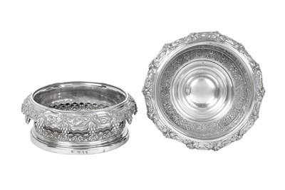 Lot 2438 - A Pair of George IV Silver Wine-Coasters