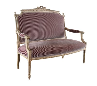 Lot 557 - A French Louis XVI-Style Canapé, upholstered...