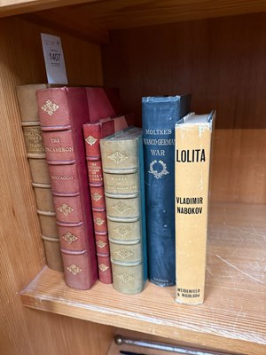 Lot 1407 - Leather Bindings, four half morocco leather...