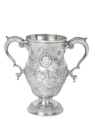 Lot 2410 - A George II Provincial Silver Two-Handled Cup