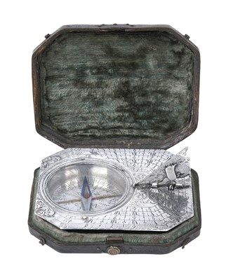 Lot 2516 - A Louis XIV or Louis XV Silver Butterfield-Dial