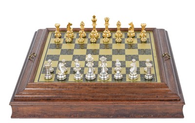 Lot 2589 - An Elizabeth II Silver and Silver-Gilt Chess-Set
