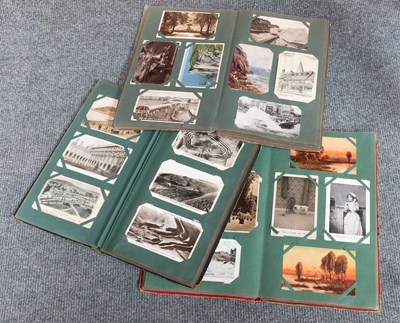 Lot 1213 - Three Vintage Albums of Assorted Postcards