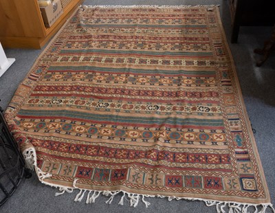 Lot 1118 - Kashmir Chainstitch Rug, the field comprised...