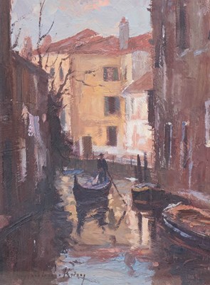 Lot 1161 - Continental School (20th century) Gondolier on...