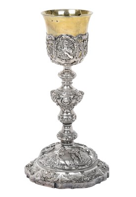 Lot 2613 - A French Parcel-Gilt Silver Chalice