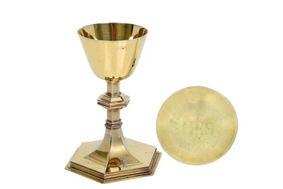 Lot 2595 - A George VI Silver-Gilt Chalice and an Associated Paten