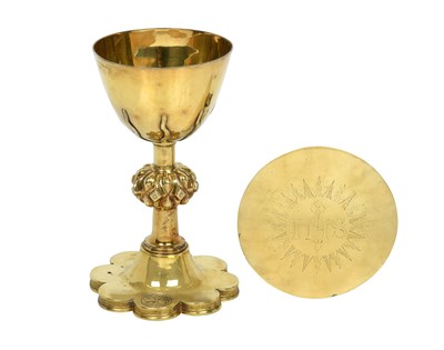 Lot 2616 - A Gilt Recusant Chalice and an Associated Paten