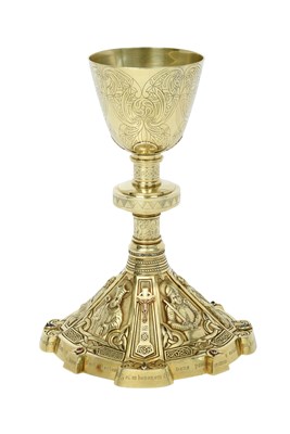 Lot 2602 - An Important George V Irish 'Gem'-Set Gold Chalice