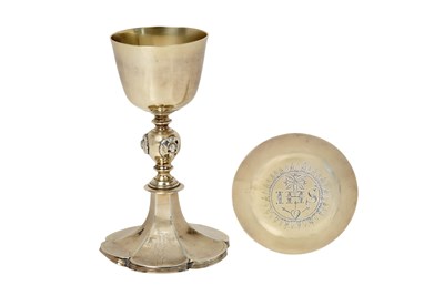 Lot 2620 - A Charles I Silver-Gilt Recusant Chalice With an Associated Paten