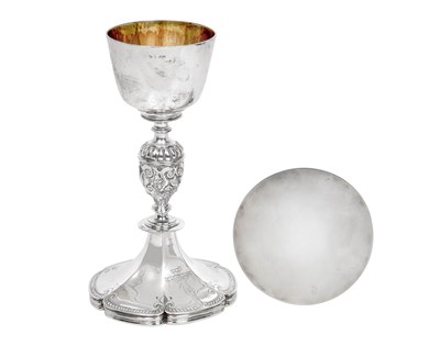 Lot 2622 - A Charles I Silver Recusant Chalice With an Associated Paten