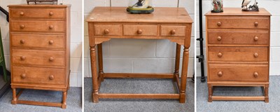 Lot 1334 - An Oak Three Part Bedroom Suite, comprising a...