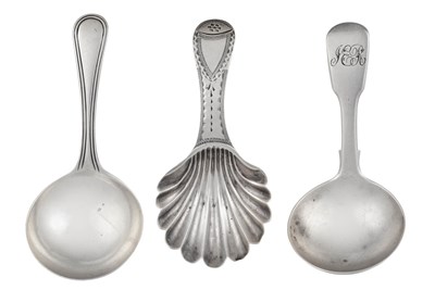 Lot 2475 - Two George III Silver Caddy-Spoons