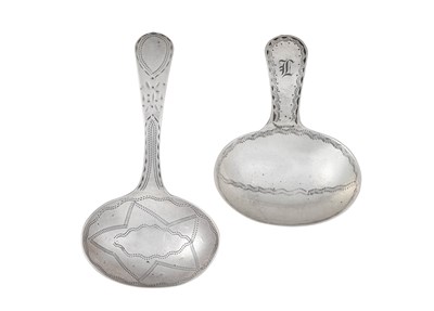Lot 2472 - Two George III Provincial Silver Caddy-Spoons
