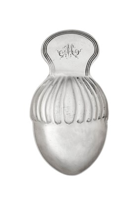 Lot 2491 - A George III Silver Caddy-Spoon, Maker's Mark...