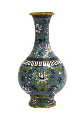 Lot 348 - A Chinese Cloisonne Enamel Bottle Vase, in...