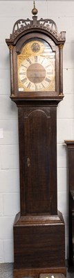 Lot 1298 - An Oak Eight-Day Longcase Clock, the 12-inch...
