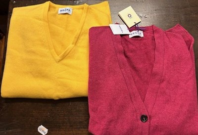 Lot 1140 - Five Brora Cashmere Knitwears, comprising a...