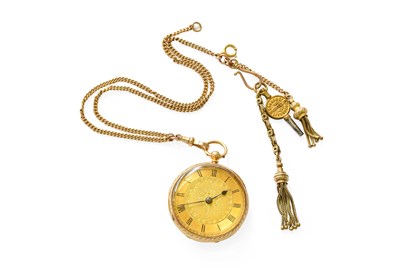 Lot 27 - An 18 Carat Gold Open Faced Pocket Watch,...