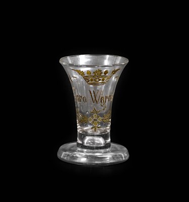 Lot 162 - A Dutch Engraved Firing Glass, dated 1776, the...
