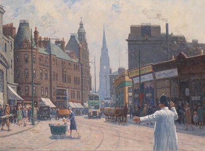 Lot 1169 - Walter Wat Miller (20th Century) Street scene,...