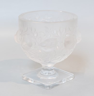 Lot 437 - A Lalique "Elizabeth" Frosted Glass Vase,...