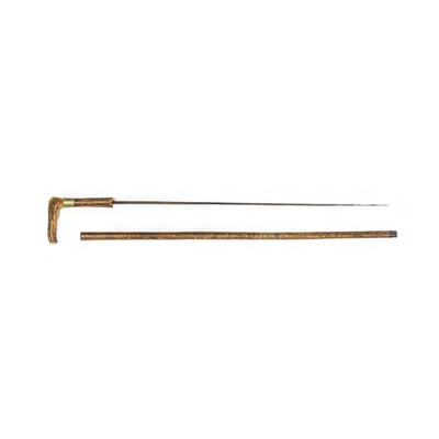 Lot 290 - A 19th Century Ash Sword Stick, the 66.5cm...