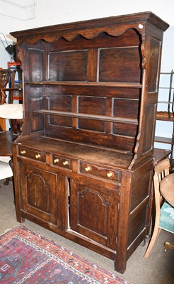 Lot 1303 - An Early 19th Century Oak Enclosed Dresser and...