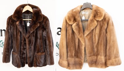 Lot 1179 - Dark Mink Cropped Jacket, and a Light Mink...