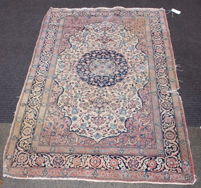 Lot 1325 - Pair of Saroukh Rugs, the ivory field of...