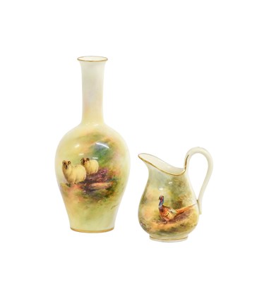 Lot 236 - A Royal Worcester Porcelain Vase, by Harry...