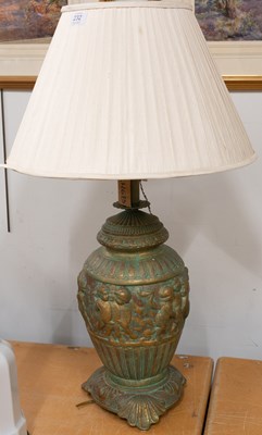 Lot 447 - A Gilt Bronze Effect Table Lamp, in classical...