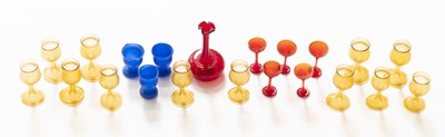 Lot 1036 - A Collection of Doll's House Glassware, in red,...