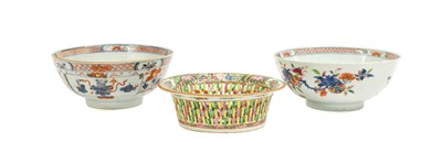Lot 325 - A Cantonese Porcelain Basket, late 19th...