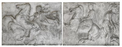 Lot 454 - Two Relief-Decorated Plaster Sections from the...