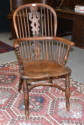 Lot 1357 - An Ash and Yewwood Windsor Chair