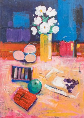 Lot 1168 - Mally (20th Century) Still life with flowers...