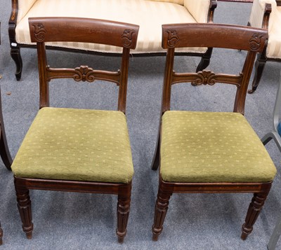Lot 1346 - Four Mahogany Dining Chairs, in the manner of...