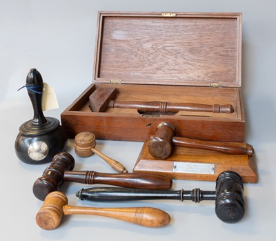 Lot 194 - A Small Group of Various Gavels, including a...