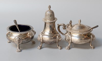 Lot 27 - A Three-Piece Elizabeth II Silver...