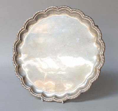 Lot 26 - A Continental Silver Salver, Stamped '800',...
